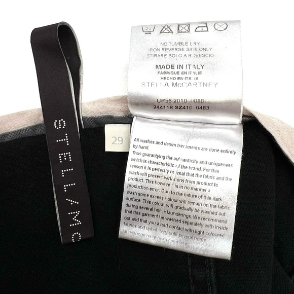 Stella McCartney Vintage Moto Skinny Jeans Size 29/6 Black Biker Denim Vtg Y2K - Picture 8 of 12